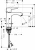 31080000 Hansgrohe Metris Jednouchwytowa bateria umywalkowa 110 z kompletem odpływowym z cięgłem chrom